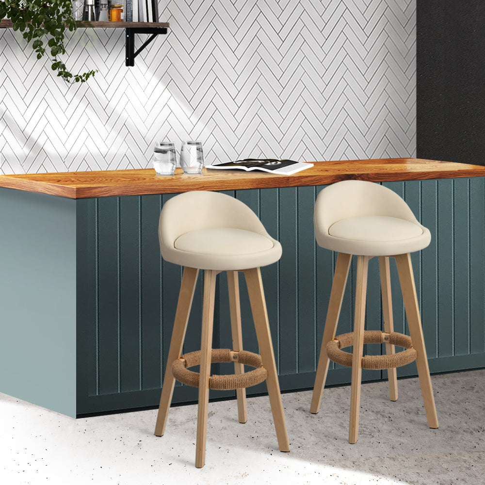 Artiss leather online bar stools